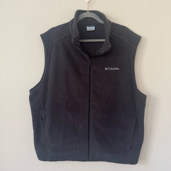 Columbia Other - Columbia Fleece Full Zip Vest Mens XXL Black/Dark Gray outdoor casual hiking